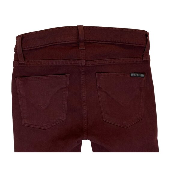Hudson Jeans Size 25 x 28 Nico Midrise Super Skinny Burgundy Maroon, Womens - Picture 7 of 8